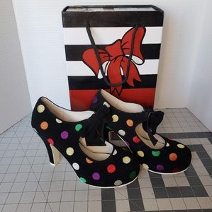 Lola Ramona Angie polka dot heels sz8